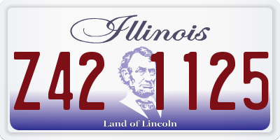 IL license plate Z421125