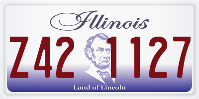 IL license plate Z421127