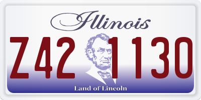 IL license plate Z421130