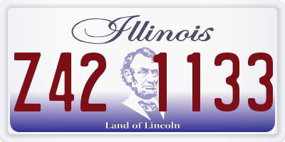 IL license plate Z421133