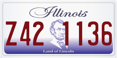 IL license plate Z421136