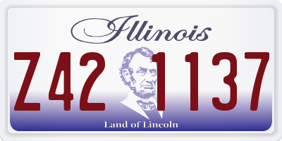 IL license plate Z421137