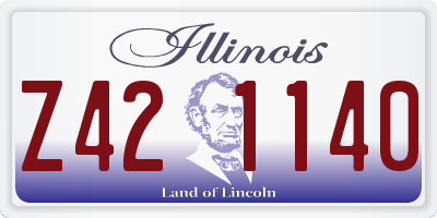 IL license plate Z421140