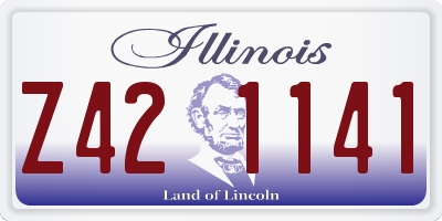 IL license plate Z421141