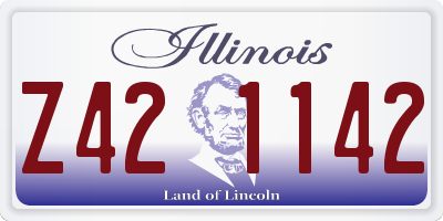 IL license plate Z421142