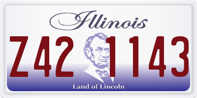 IL license plate Z421143