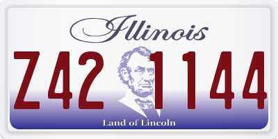 IL license plate Z421144