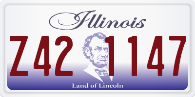 IL license plate Z421147