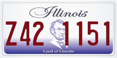 IL license plate Z421151