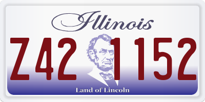 IL license plate Z421152