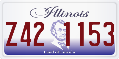 IL license plate Z421153