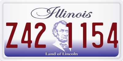 IL license plate Z421154