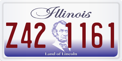 IL license plate Z421161