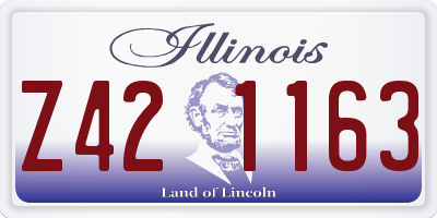 IL license plate Z421163