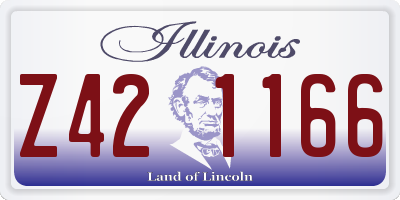 IL license plate Z421166