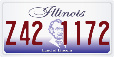 IL license plate Z421172