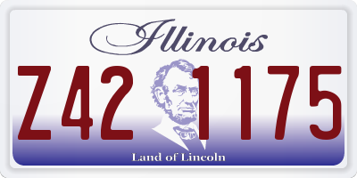 IL license plate Z421175