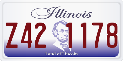IL license plate Z421178