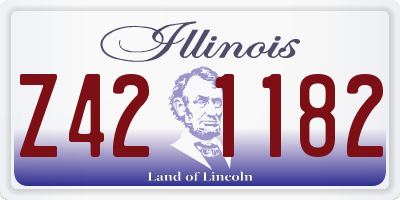 IL license plate Z421182