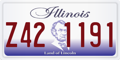 IL license plate Z421191