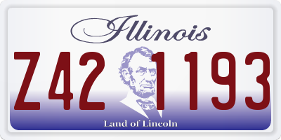 IL license plate Z421193