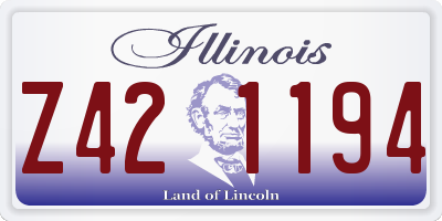 IL license plate Z421194