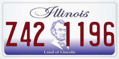 IL license plate Z421196
