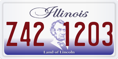 IL license plate Z421203
