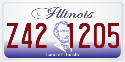 IL license plate Z421205