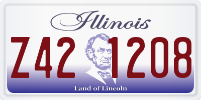 IL license plate Z421208
