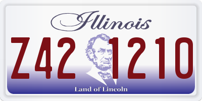 IL license plate Z421210