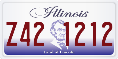 IL license plate Z421212