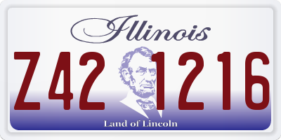 IL license plate Z421216