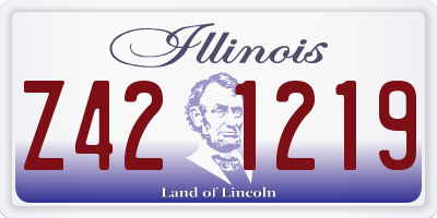 IL license plate Z421219