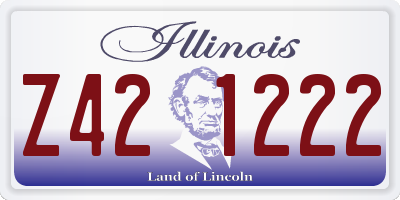 IL license plate Z421222
