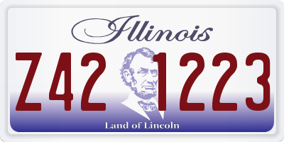IL license plate Z421223