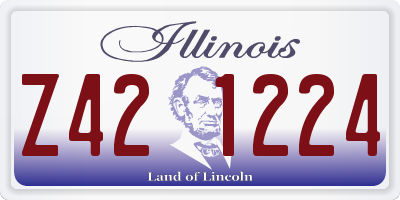 IL license plate Z421224