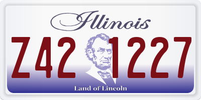 IL license plate Z421227