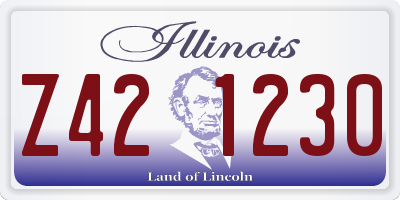 IL license plate Z421230