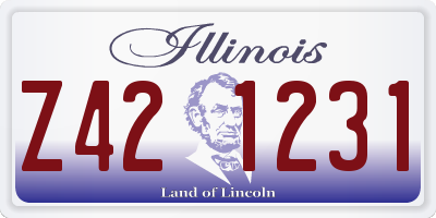 IL license plate Z421231
