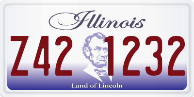 IL license plate Z421232
