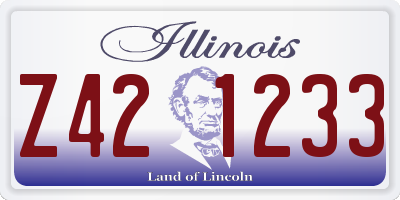 IL license plate Z421233