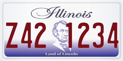 IL license plate Z421234
