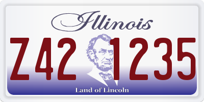 IL license plate Z421235