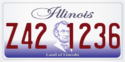 IL license plate Z421236