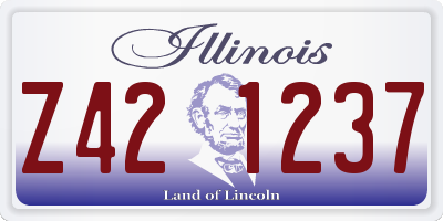 IL license plate Z421237