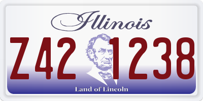 IL license plate Z421238