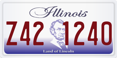 IL license plate Z421240
