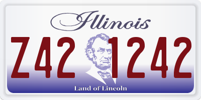 IL license plate Z421242
