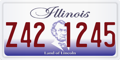 IL license plate Z421245